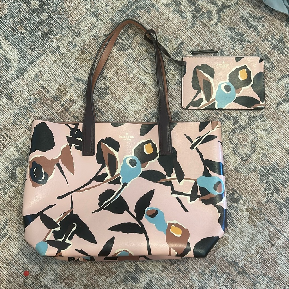 Kate Spade Floral Tote with Wallet